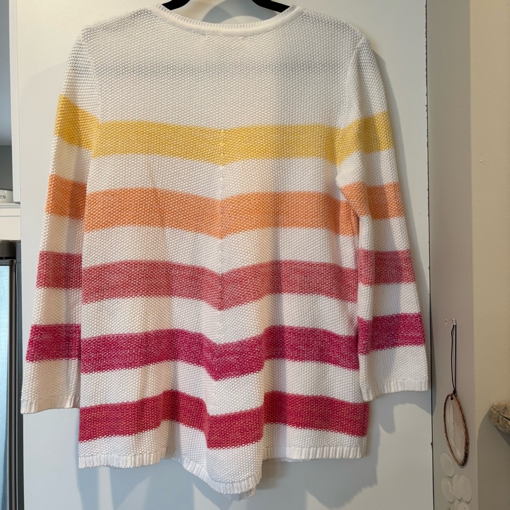 Cotton Country by Parkhurst Vivienne Stripe Pullover 100% cotton size S NWOT - Picture 6 of 6